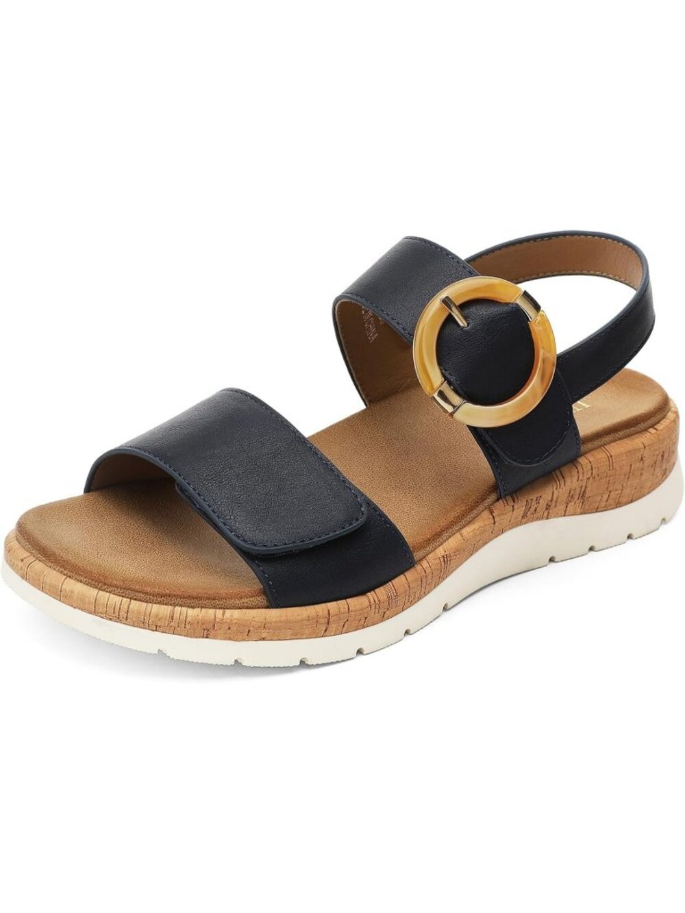 Women's Blue Summer Open Toe Adjustable Ankle Straps Comfortable Sandals